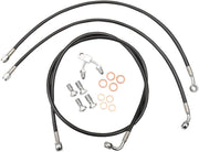 La Choppers Sort Flettet Bremse Slange Kit Med ABS