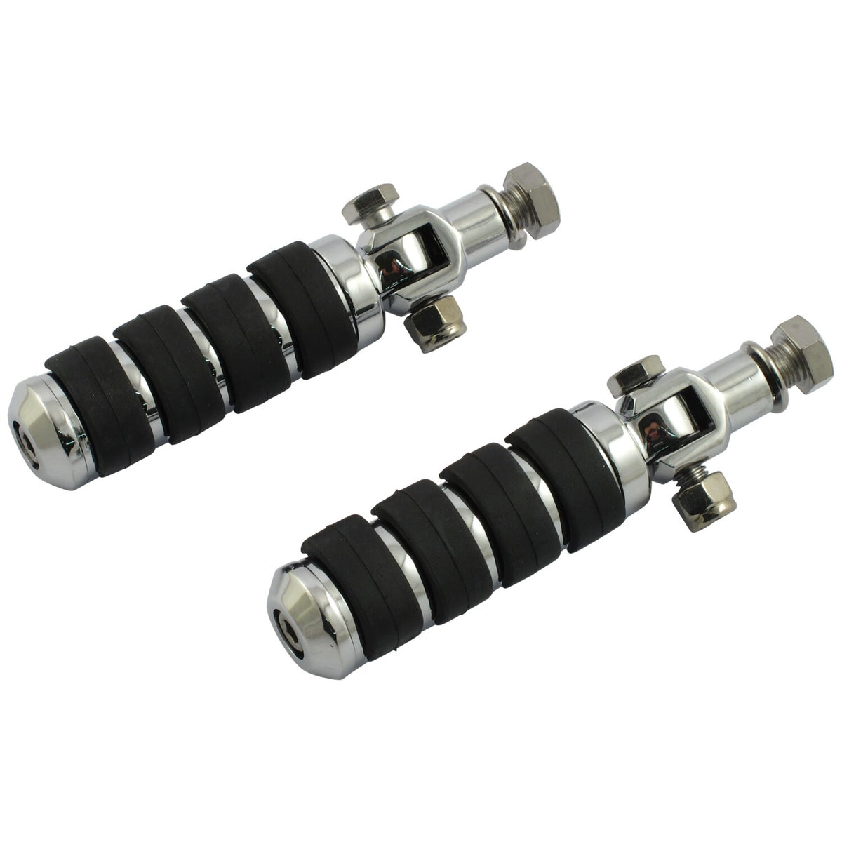 MCS Comfort stud mount foot peg kit - 1/2-20 - Chrome