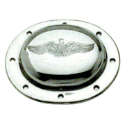Paughco derby cover - Chrome - Eagle embossed