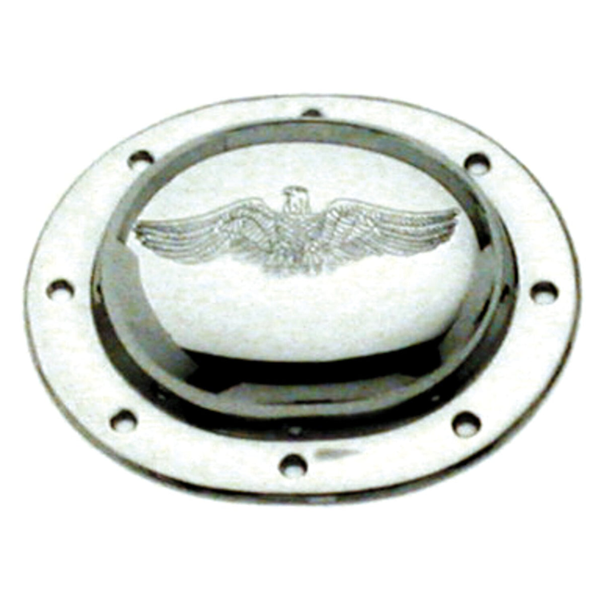 Paughco derby cover - Chrome - Eagle embossed