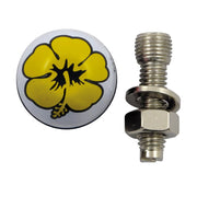 Trik Topz license plate mounts Flower yellow