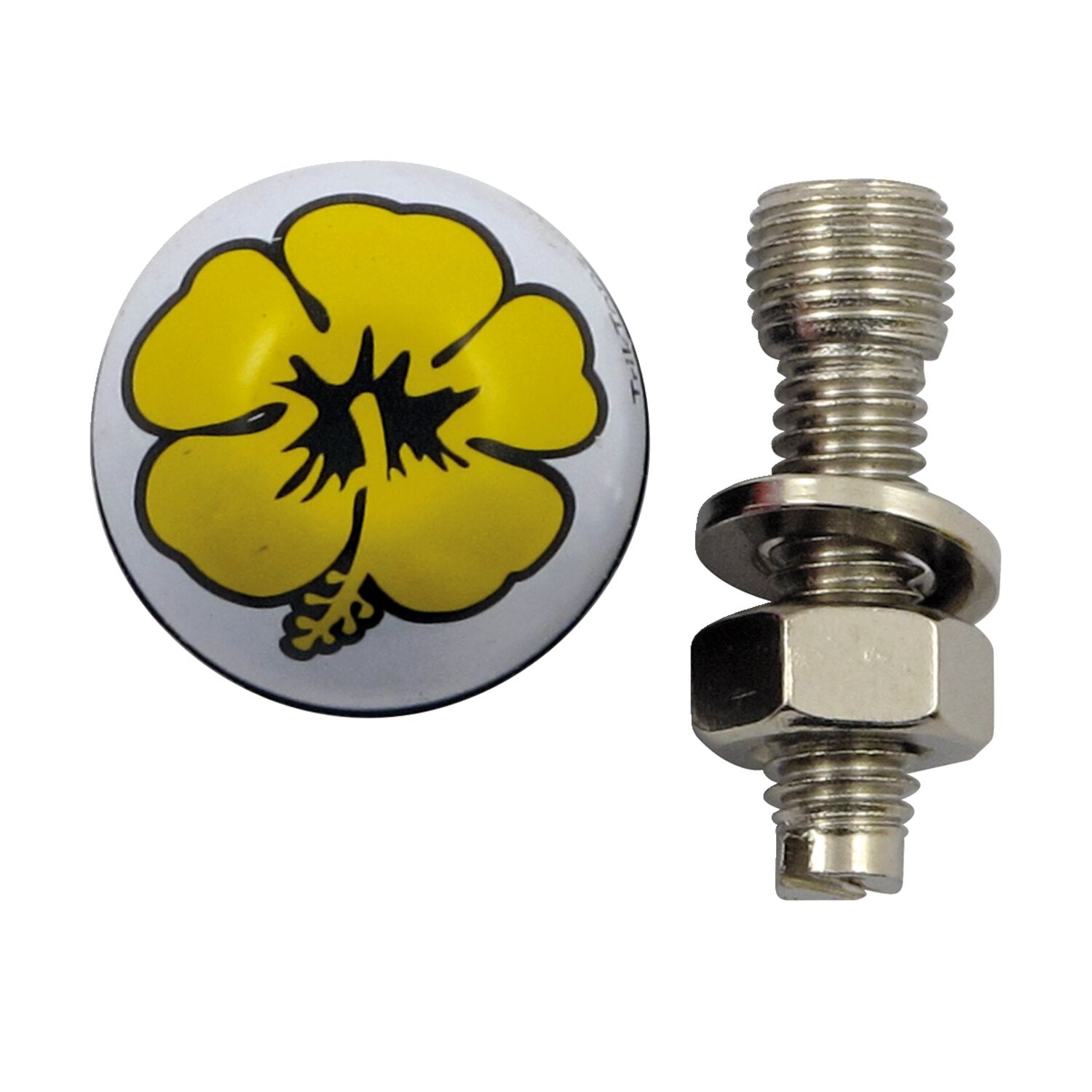 Trik Topz license plate mounts Flower yellow