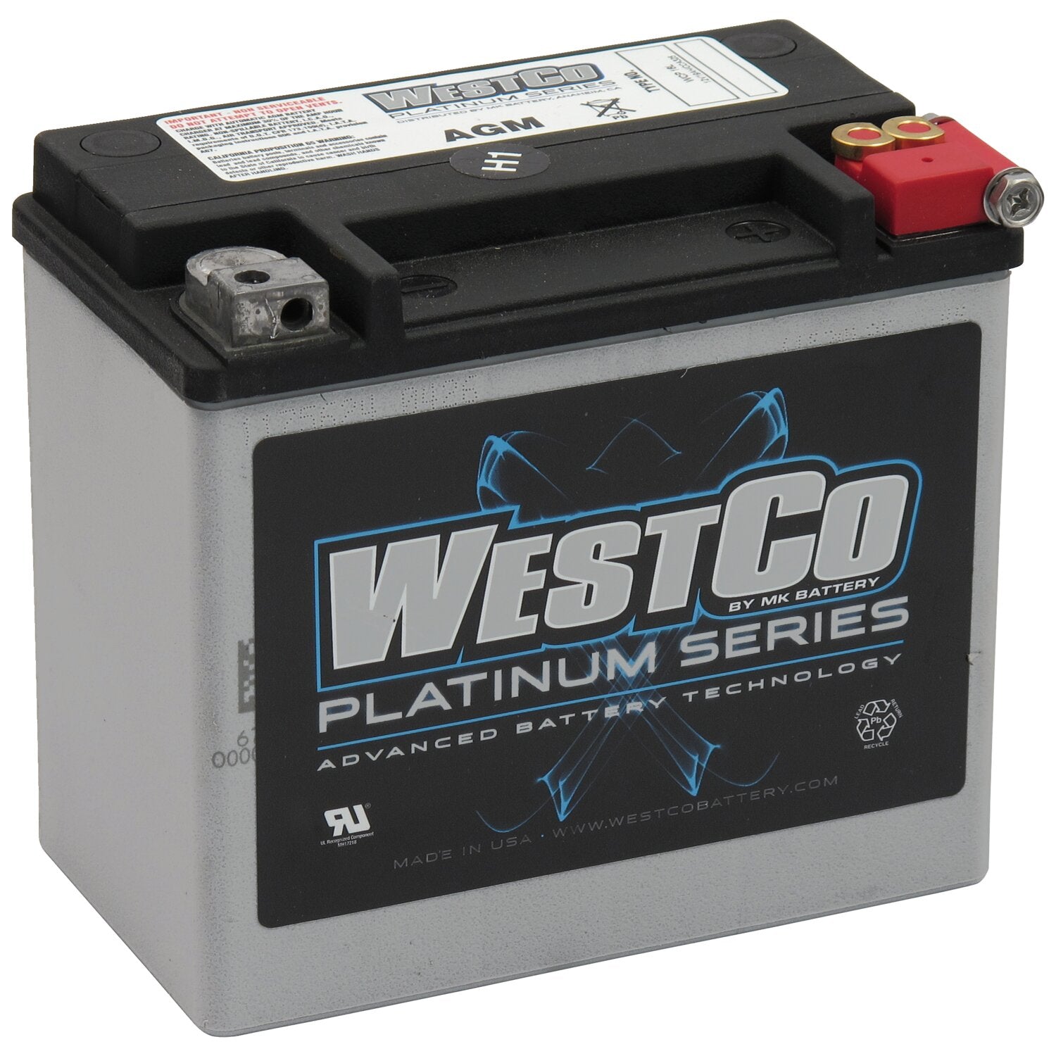 Westco sealed AGM battery - 12 Volt 19Ah 325 CCA