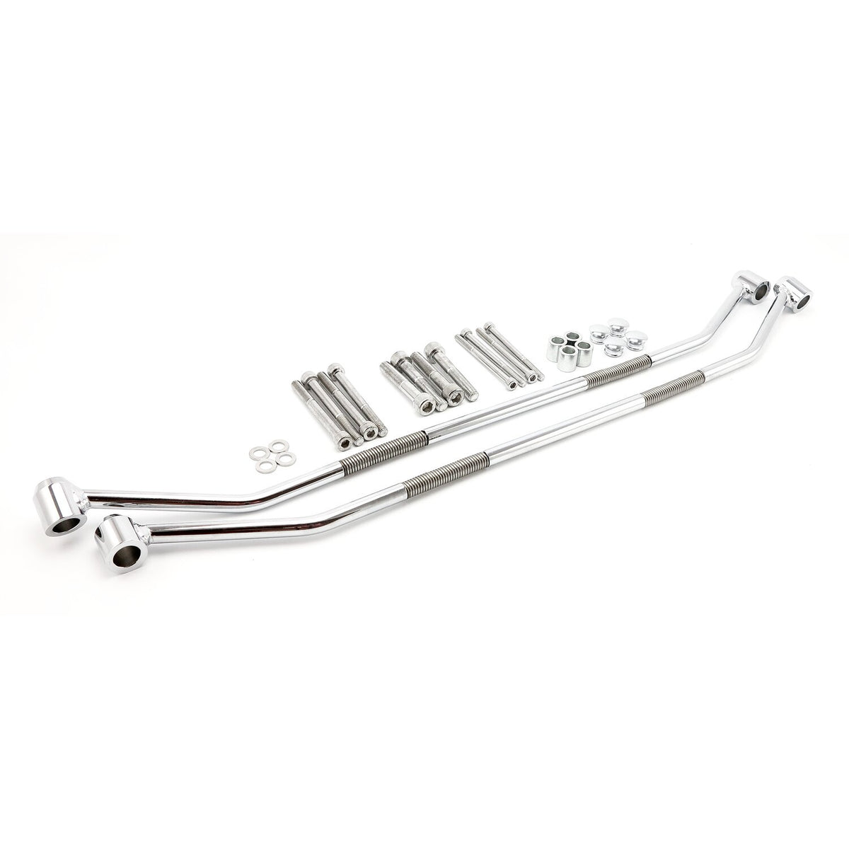 Highway Hawk Universal saddlebag carrier set - Chrome round bar
