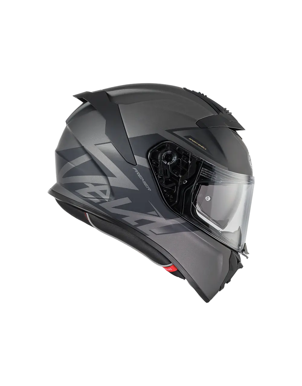Premier Helmets Devil Mn Full Face Helmet - Matte Gray/black