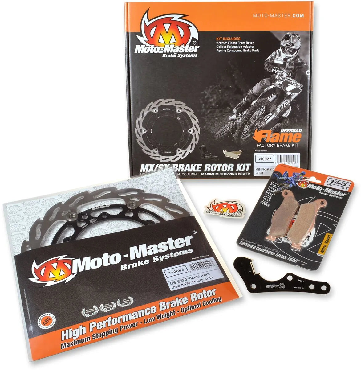 Moto-master 270mm Flame Oversize Floating Rotor Brake Kit