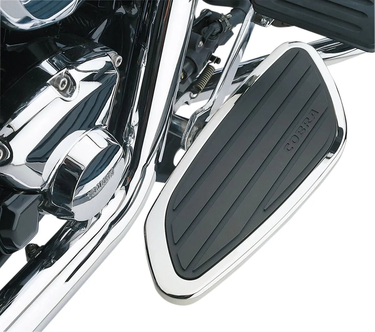 Cobra Swept Floorboard Kit - Chrome & Black