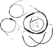 LA CHOPPERS Standard Black Vinyl Handlebar Cable/Brake Line Kit