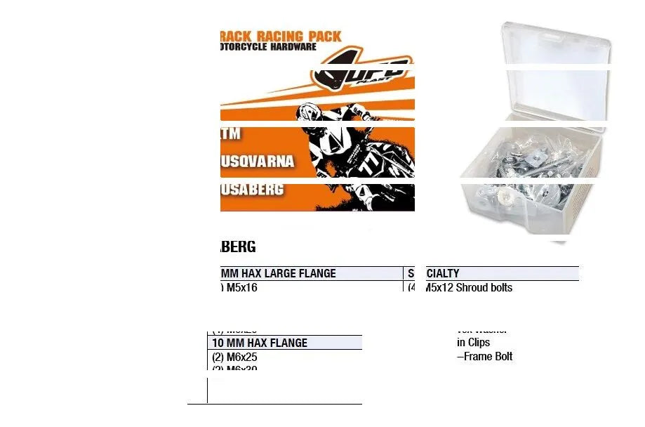 Ufo Track Racing Pack Hardware Sets