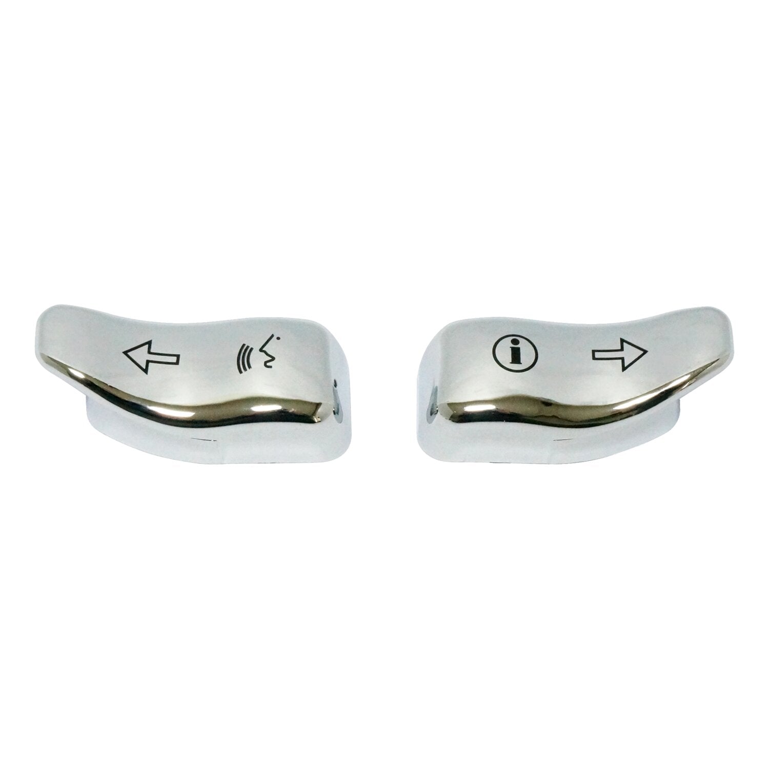 MCS Turn signal switch extender cap set - Chrome