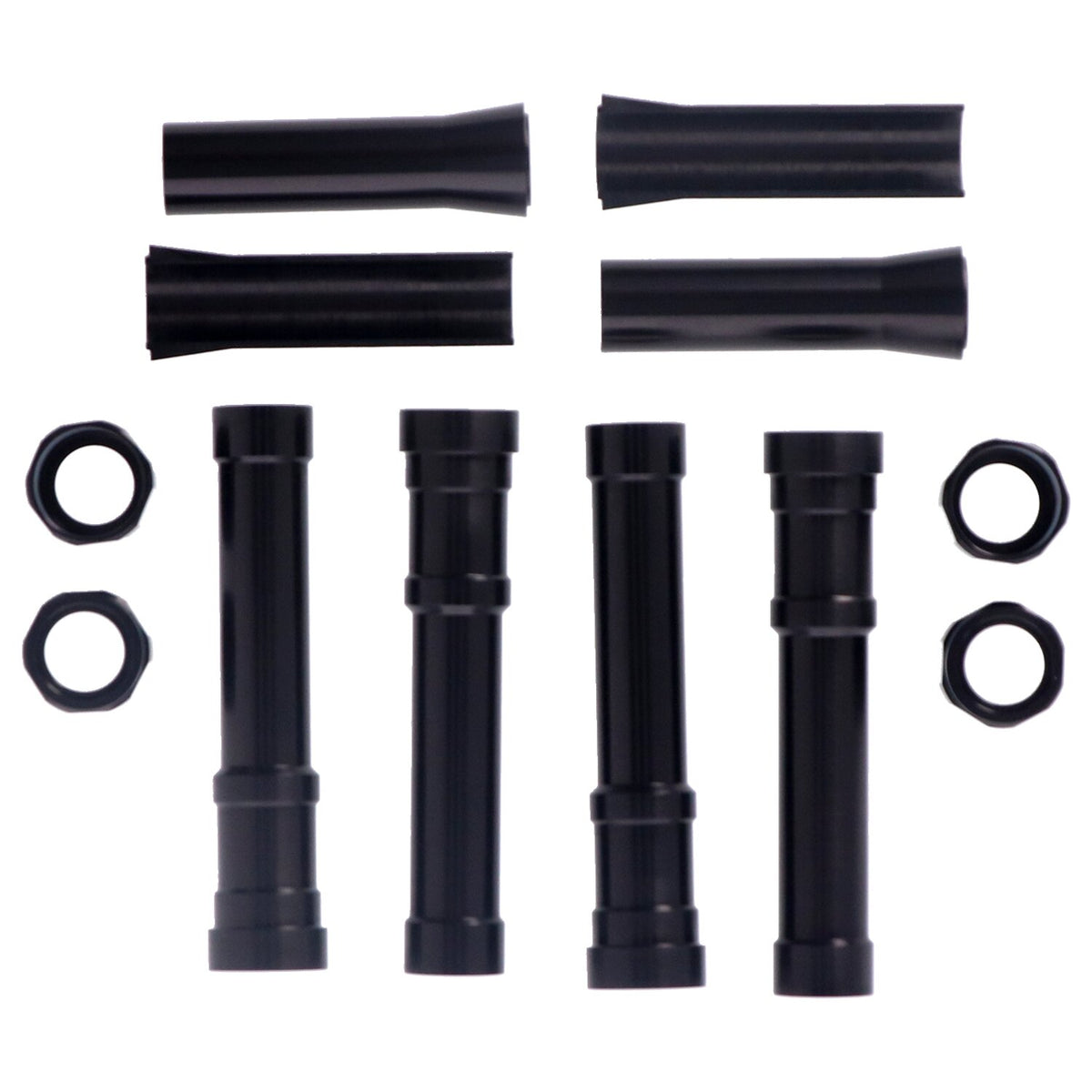 Dippert Shovel aluminum pushrod cover set - Blsck