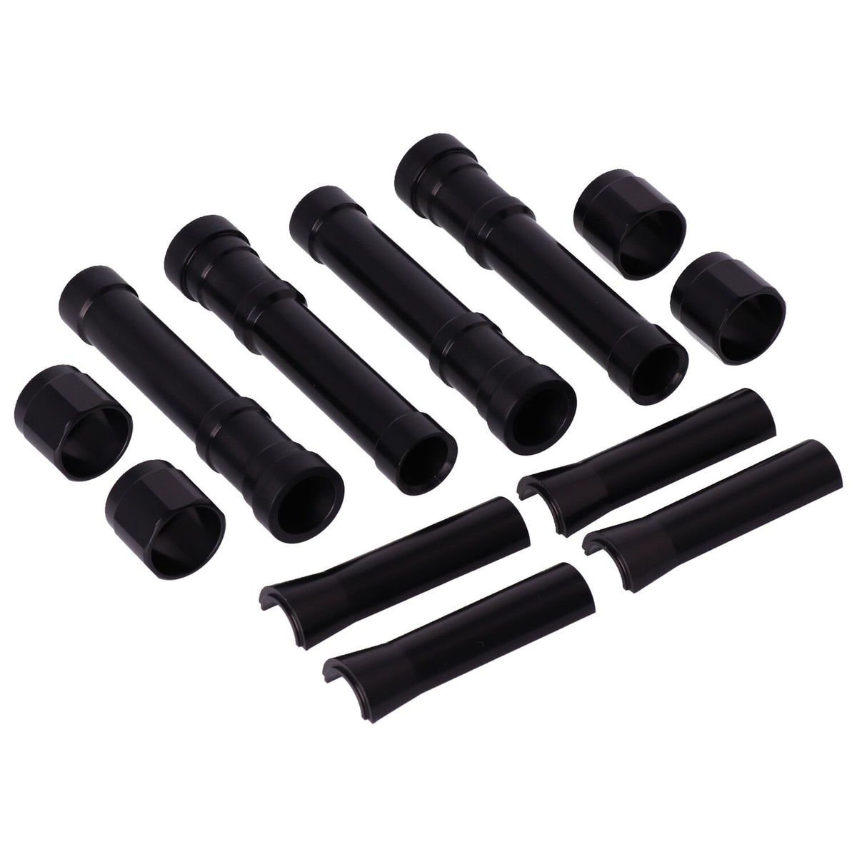 Dippert Shovel aluminum pushrod cover set - Blsck
