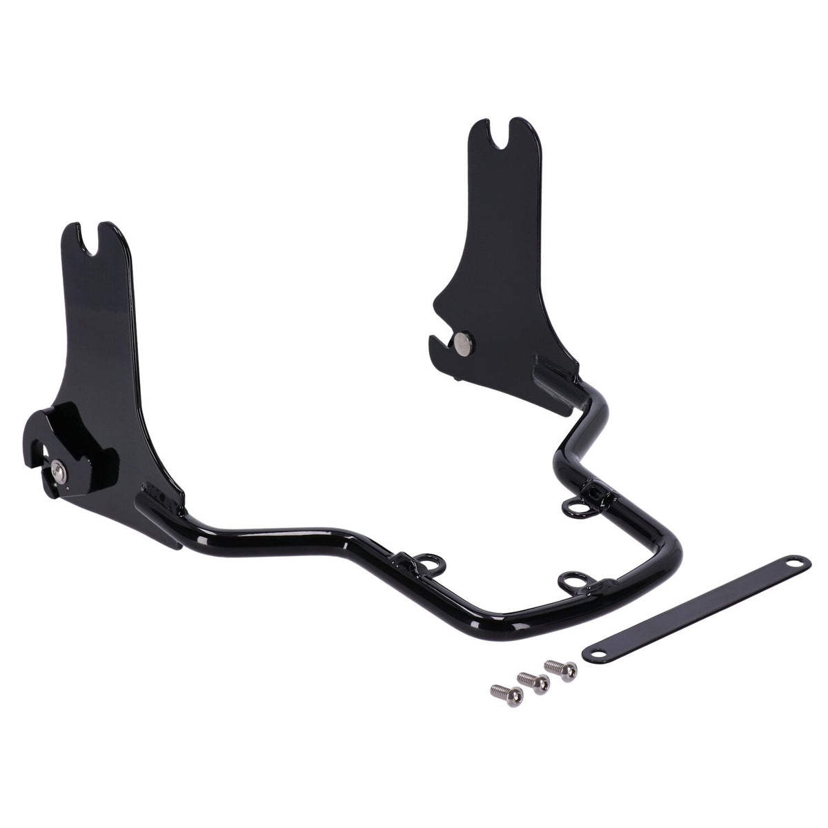 MCS Sissy bar kit 1-piece upright - Gloss black