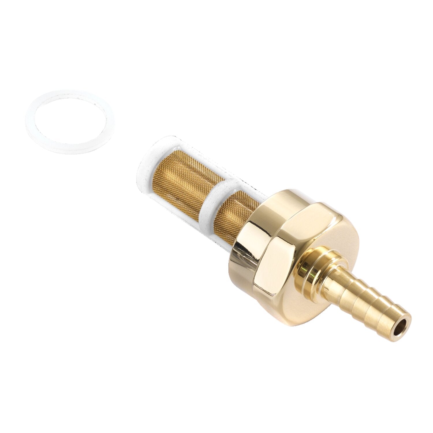 Kustom Tech K-Tech brass M22x1 custom fuel line fitting polished
