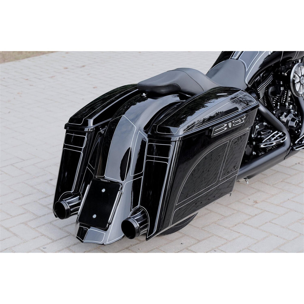 Killer Custom 5" down stretch extended saddlebags