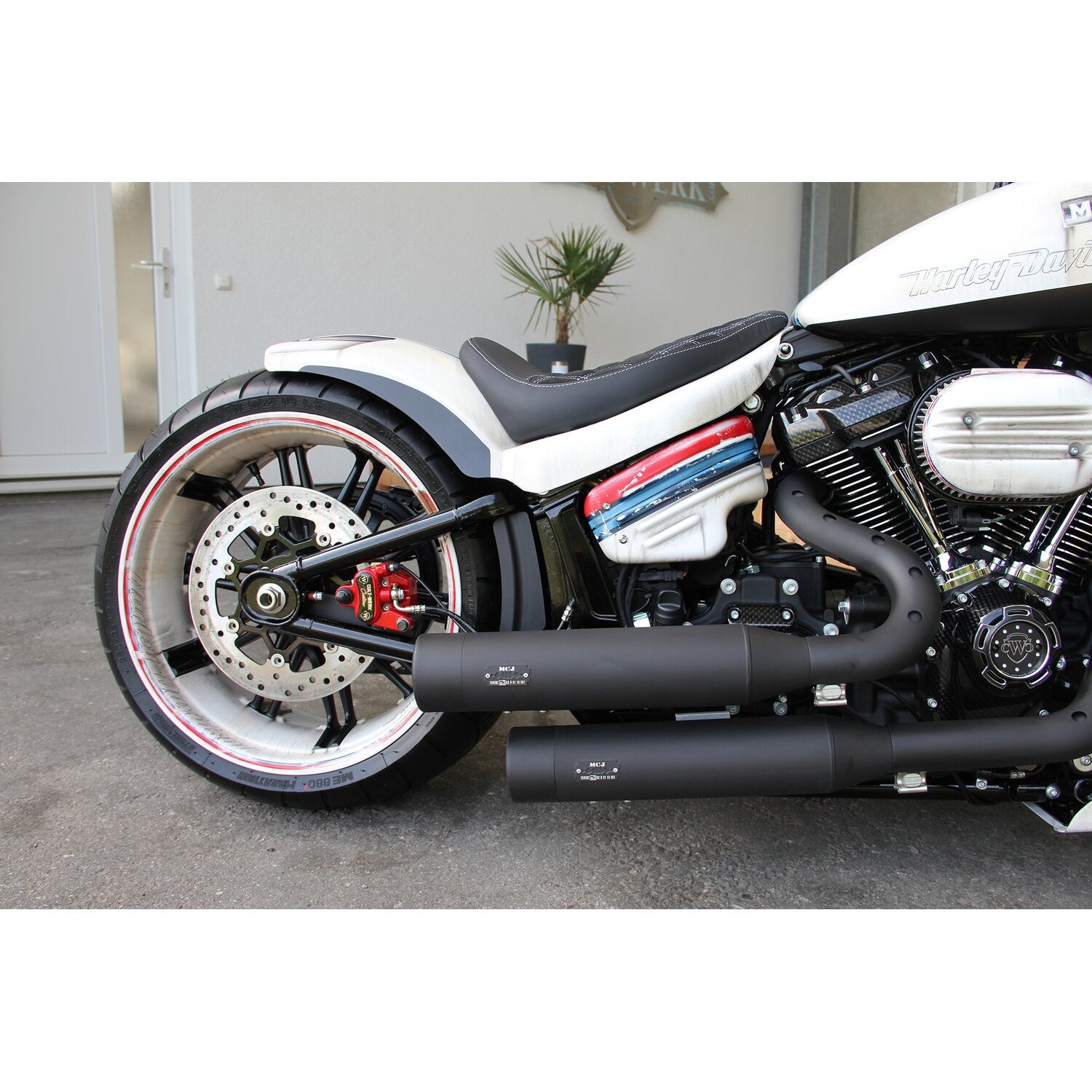 Cult-Werk side cover set 'Racing' - Gloss black