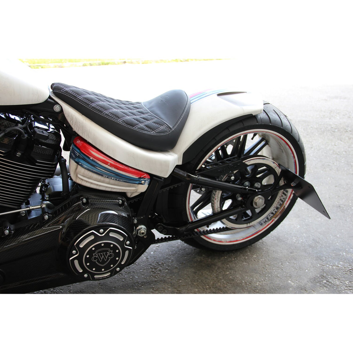 Cult-Werk side cover set 'Racing' - Gloss black
