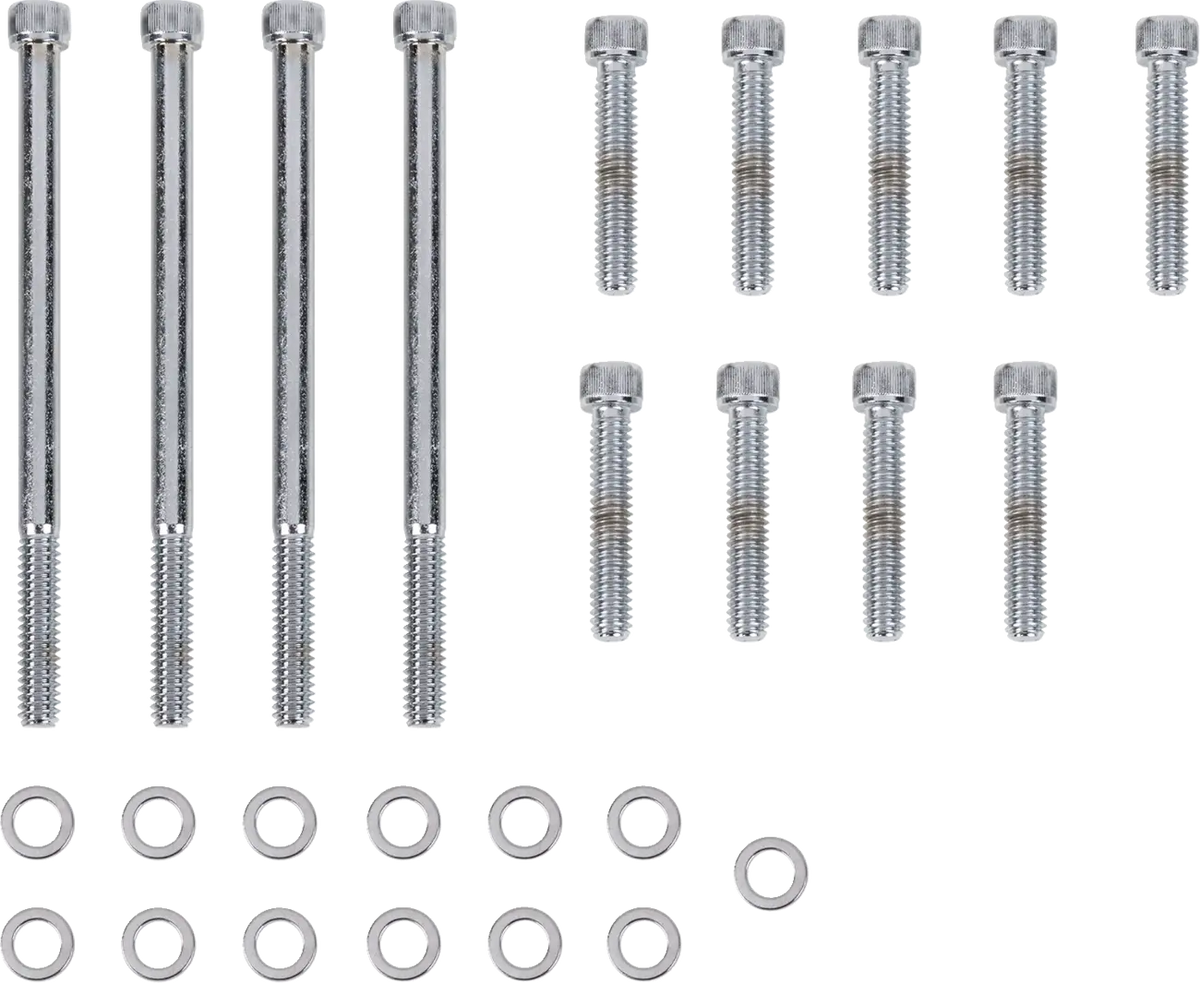 Drag Specialties M8 Outer Primary Bolt Kit Chrome for Harley M8