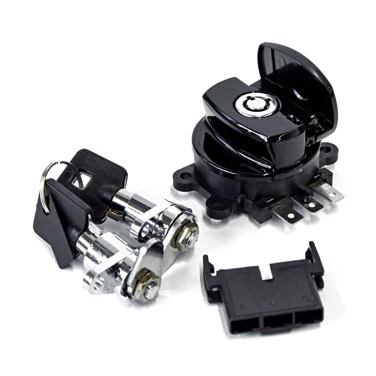 MCS FLHR ignition switch & saddlebag lock kit - Black