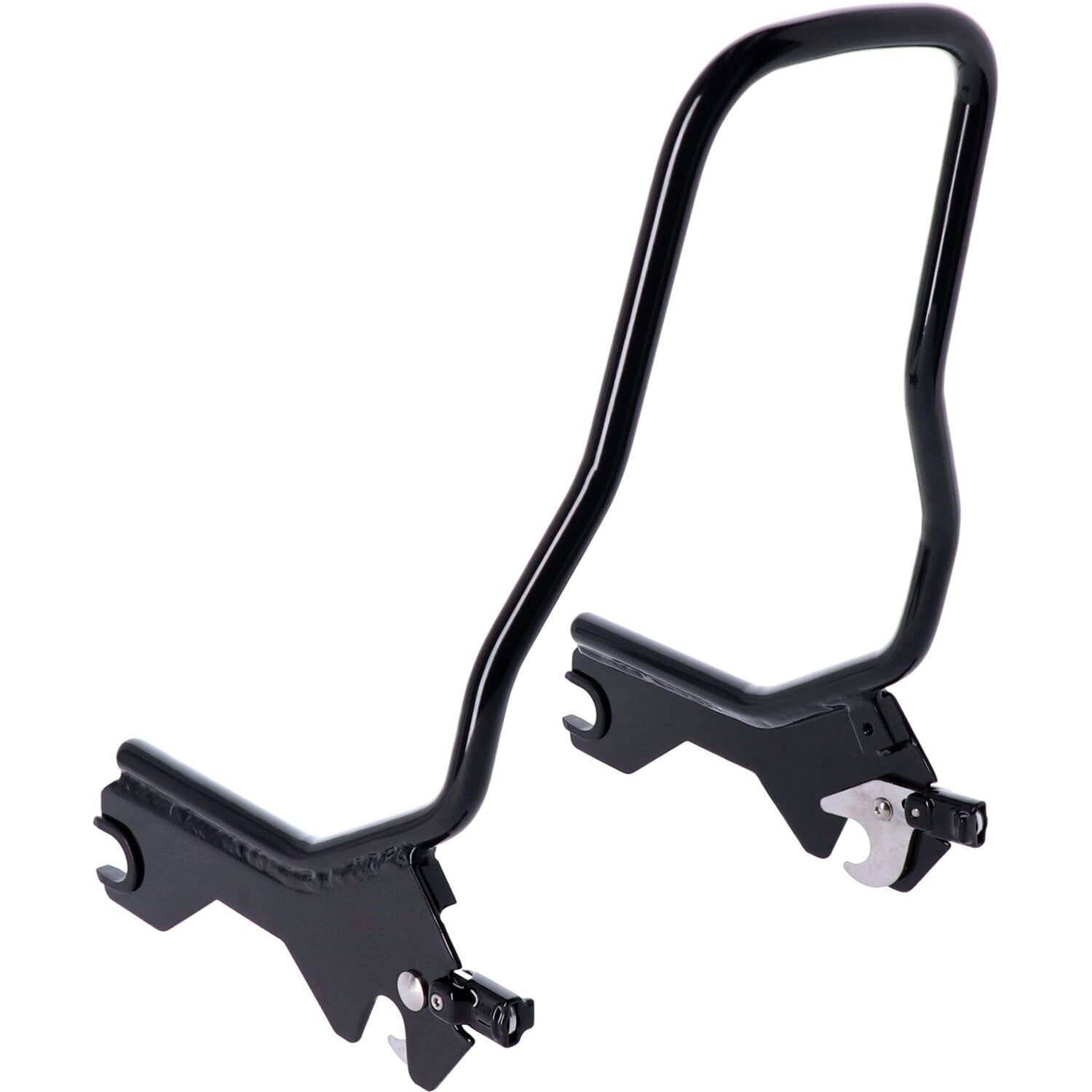 MCS Sissy bar kit 12" upright - Gloss black
