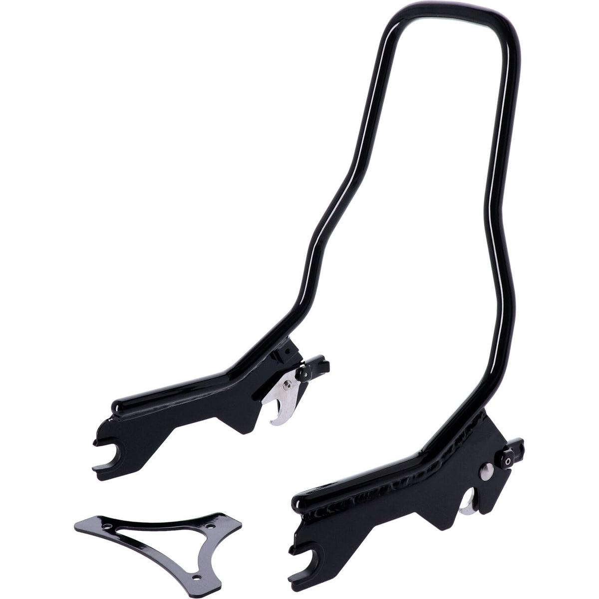MCS Sissy bar kit 12" upright - Gloss black