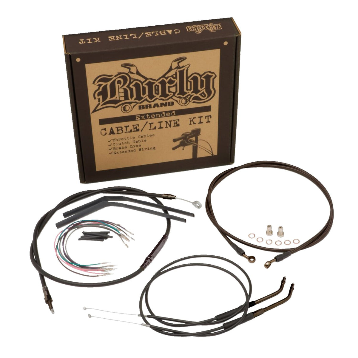 Burly T-bar cable/line kit 14" black