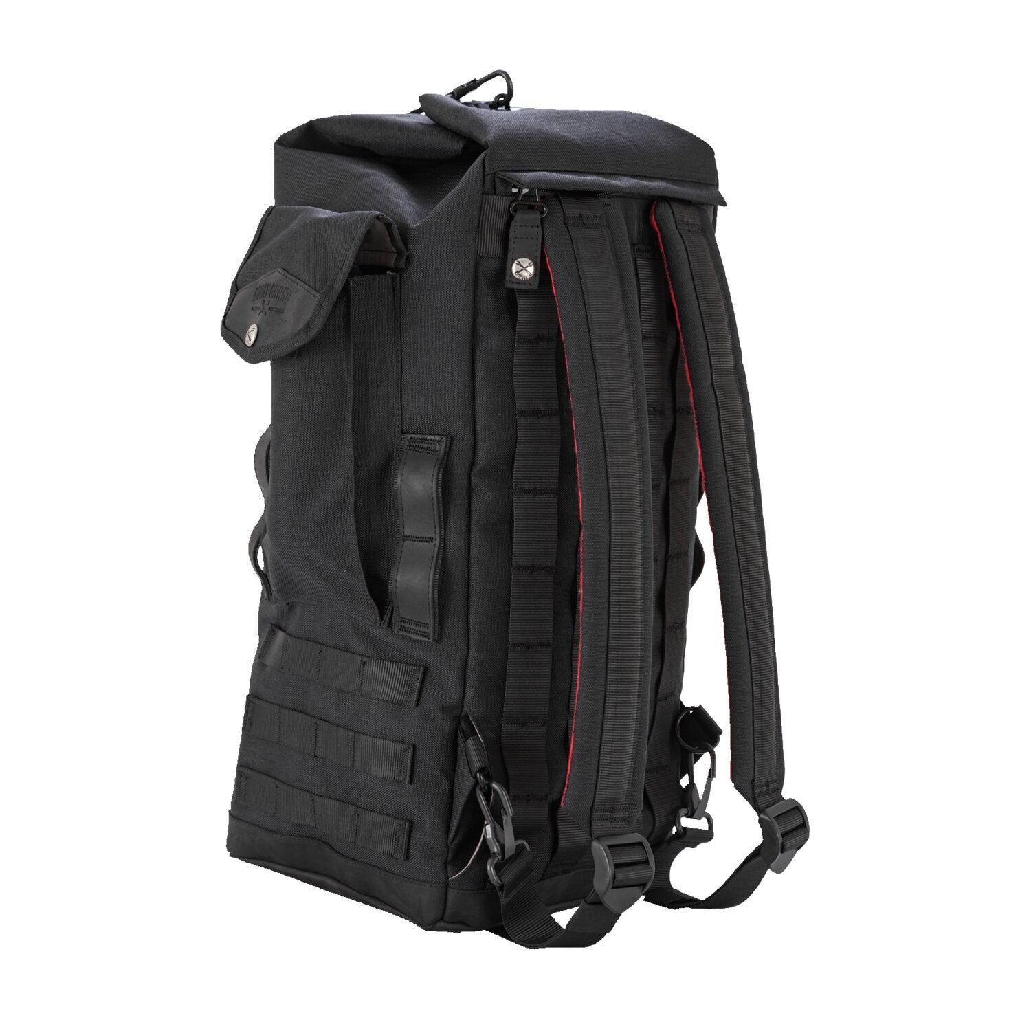 Burly Voyager sissy bar backpack black Cordura