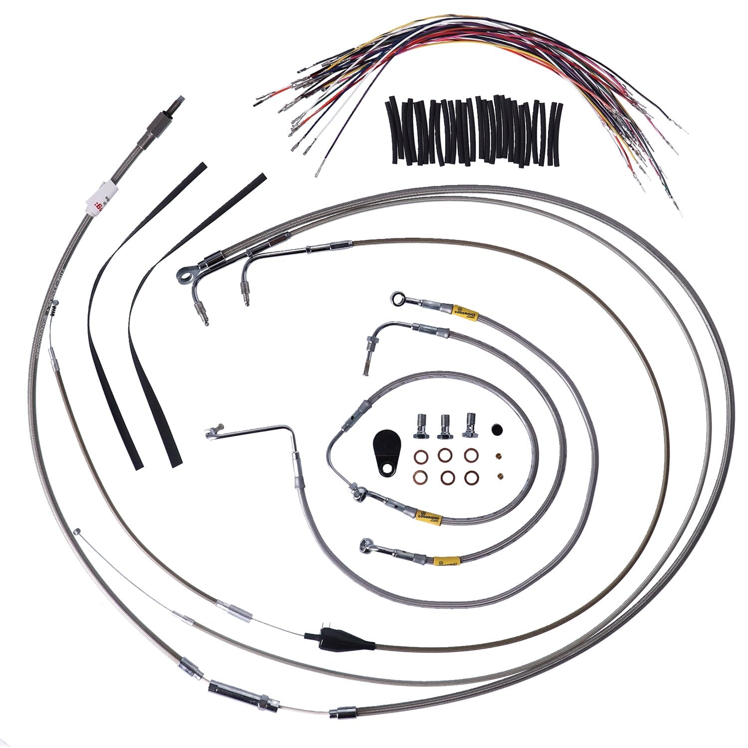 Burly Bagger bar cable/line kit 15"