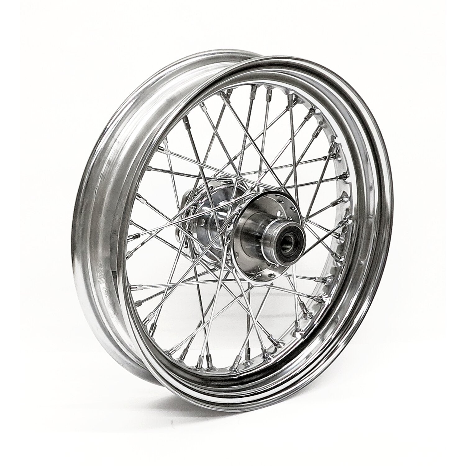 MCS 3.00 x 16 front wheel 40 spokes chrome