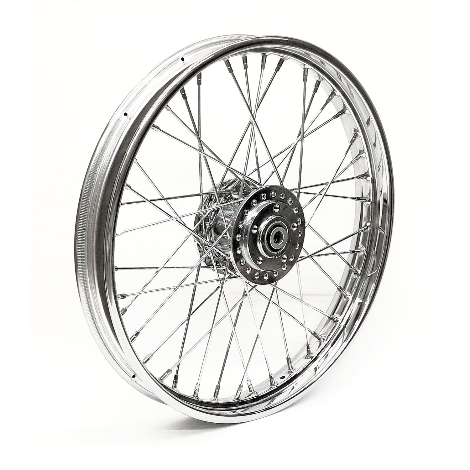 MCS 2.15 x 21 front wheel 40 spokes chrome