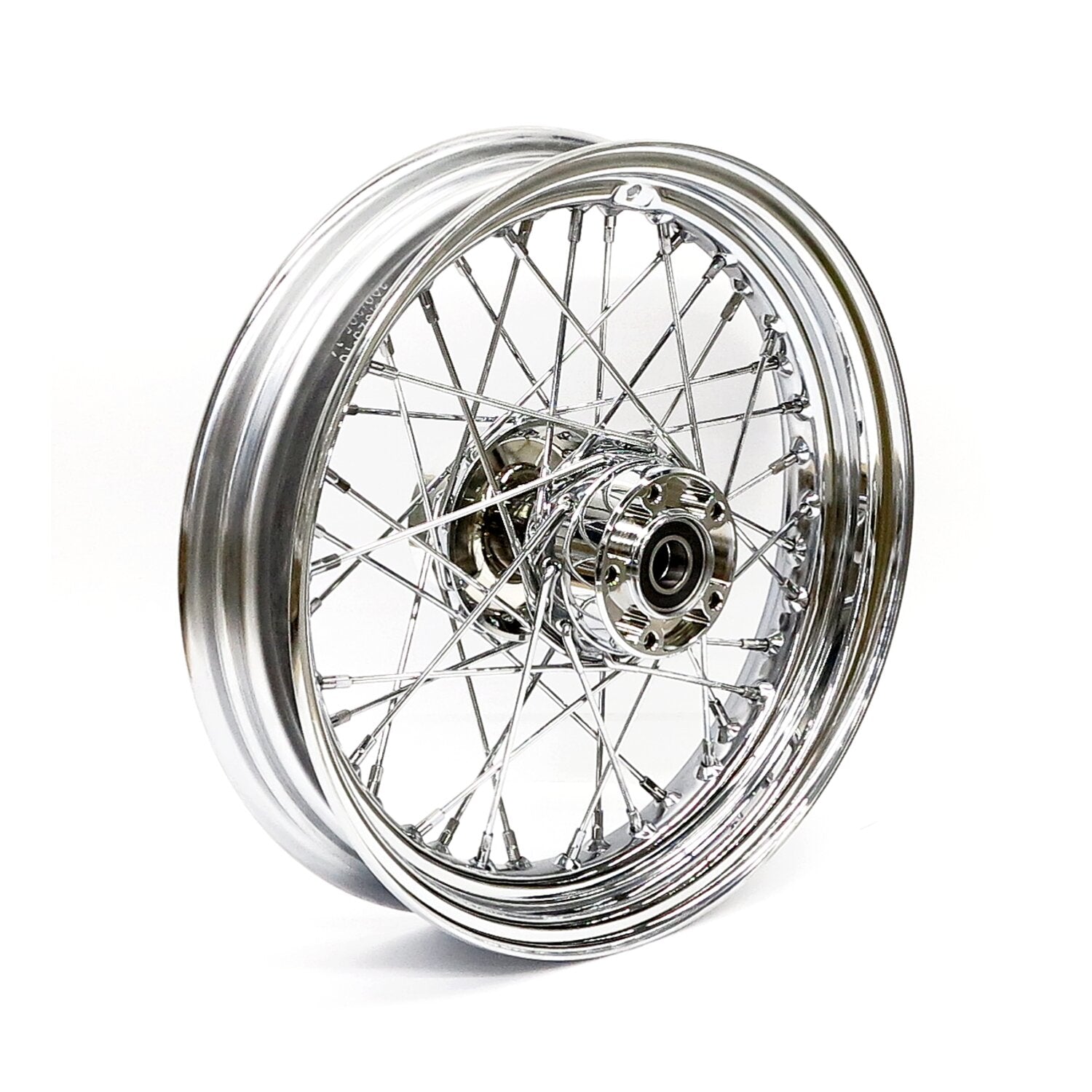 MCS 3.00 x 16 front wheel 40 spokes chrome