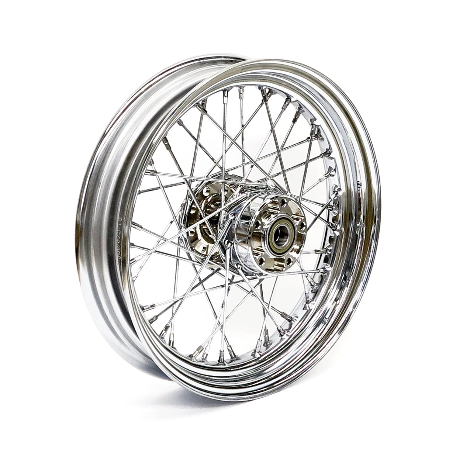 MCS 3.00 x 16 front wheel 40 spokes chrome