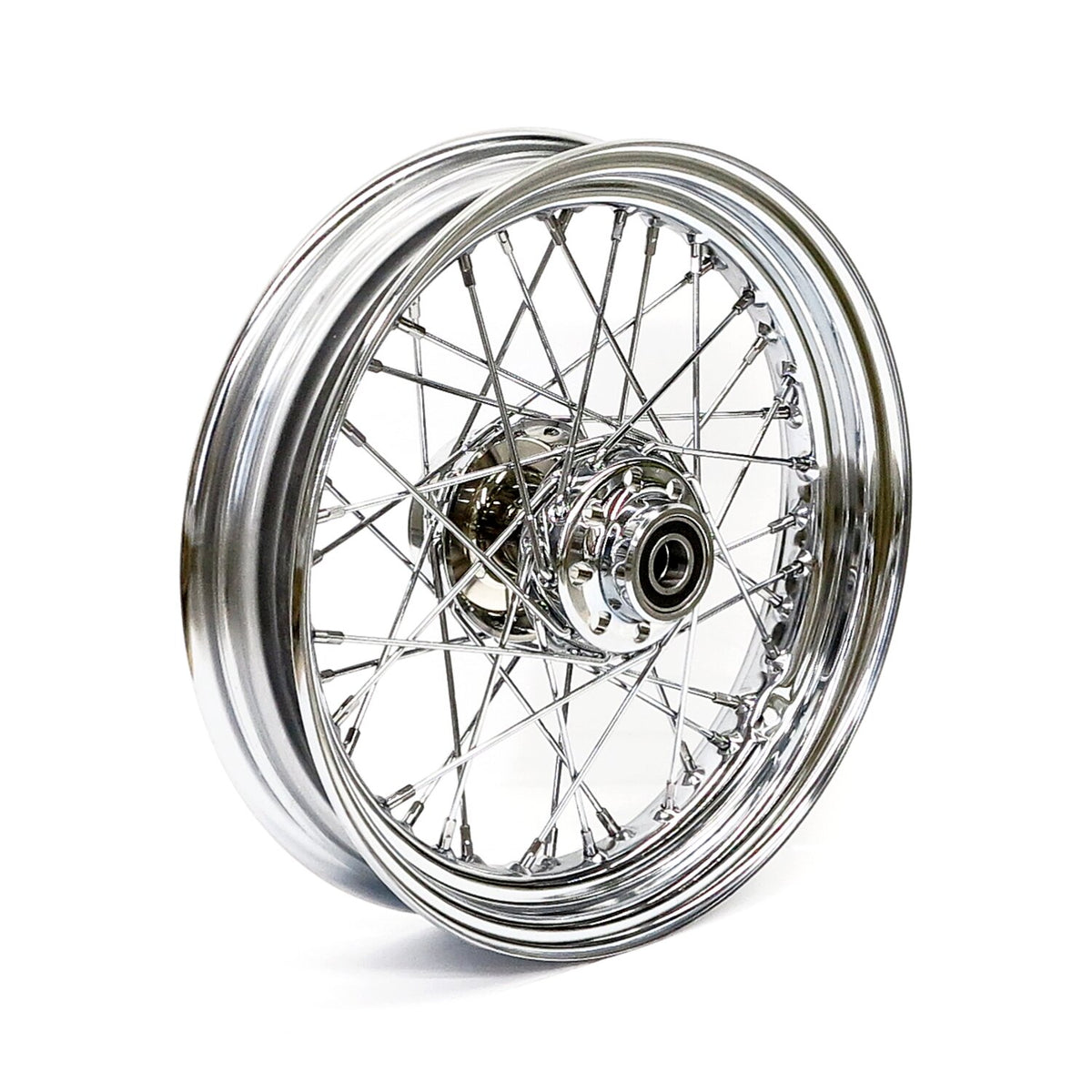 MCS 3.00 x 16 front wheel 40 spokes chrome