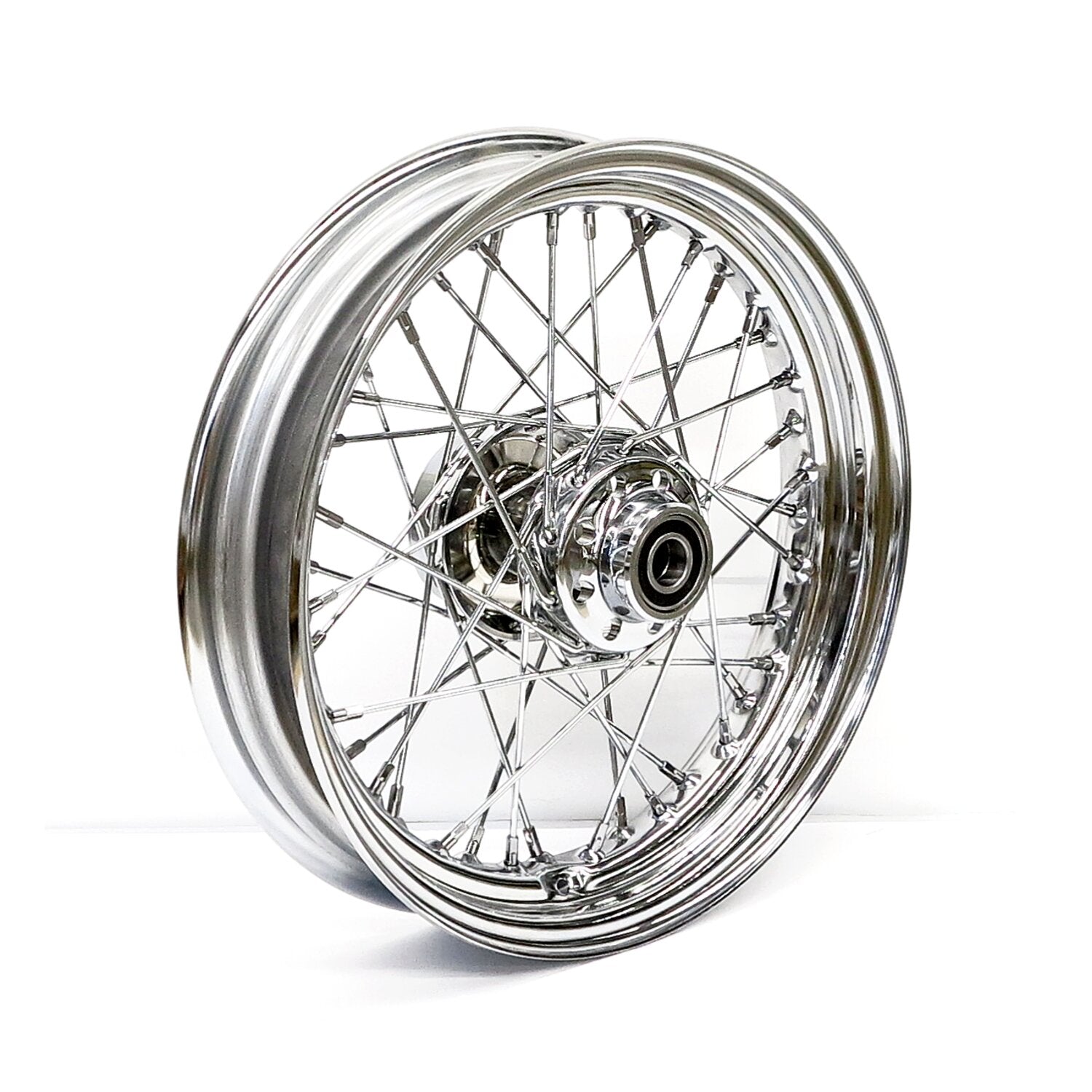 MCS 3.00 x 16 front wheel 40 spokes chrome