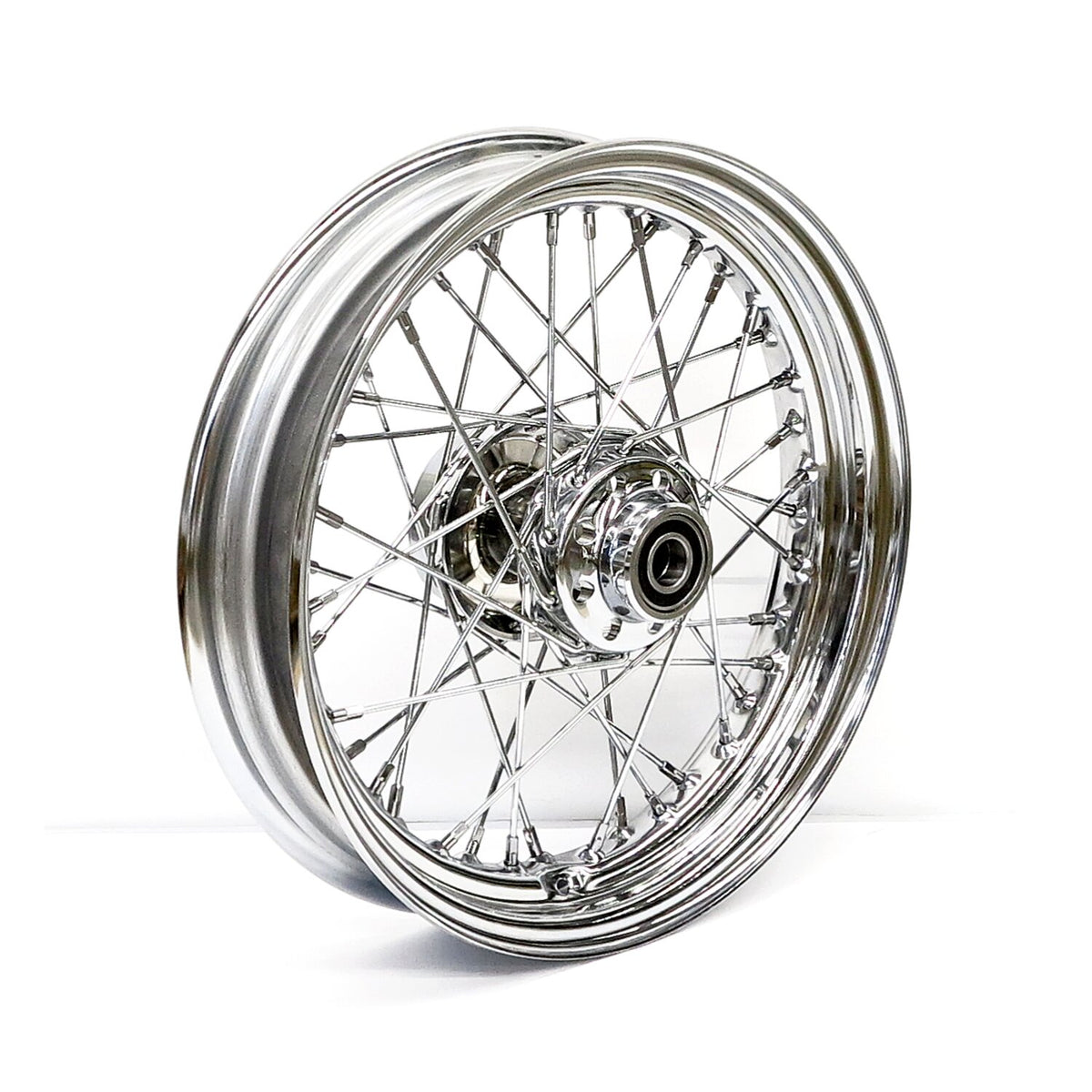 MCS 3.00 x 16 front wheel 40 spokes chrome