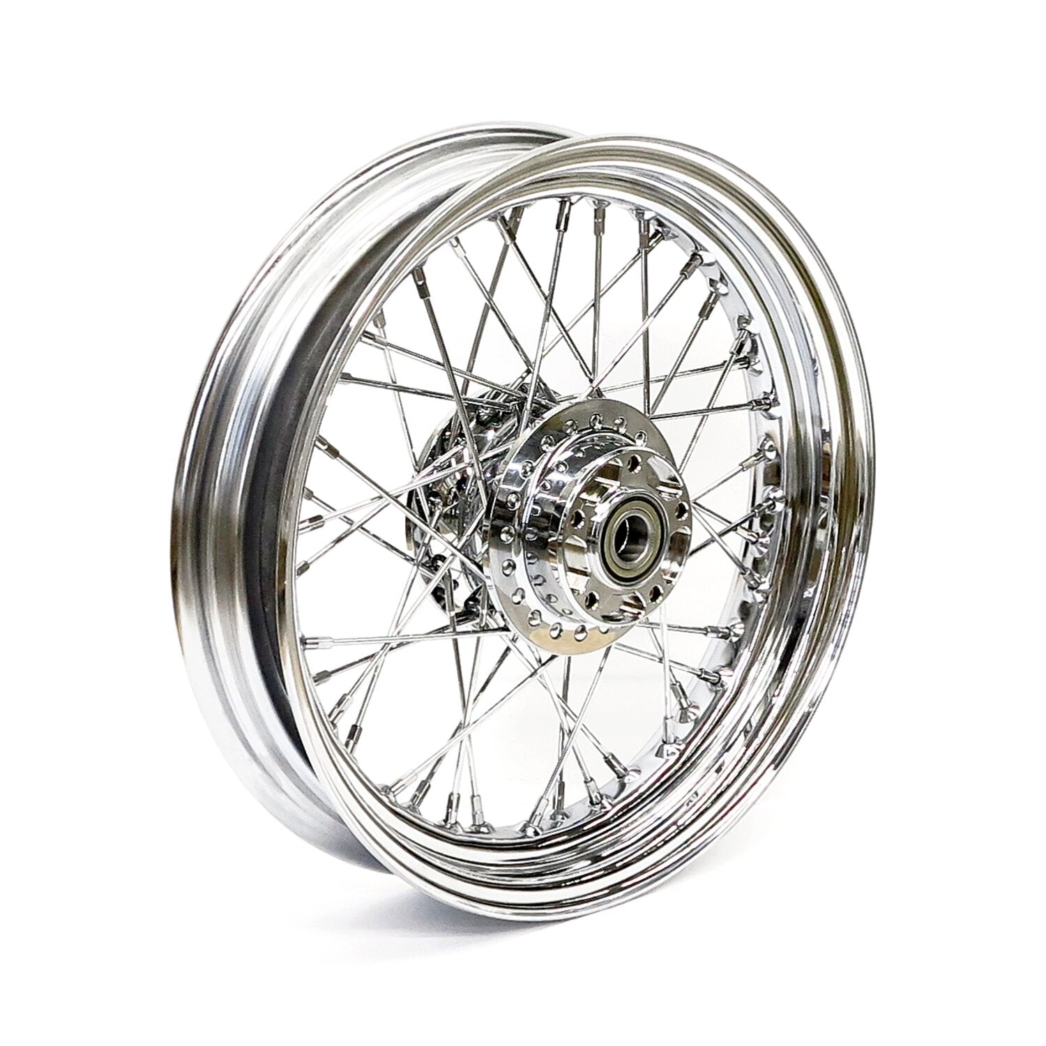 MCS 3.00 x 16 front wheel 40 spokes chrome
