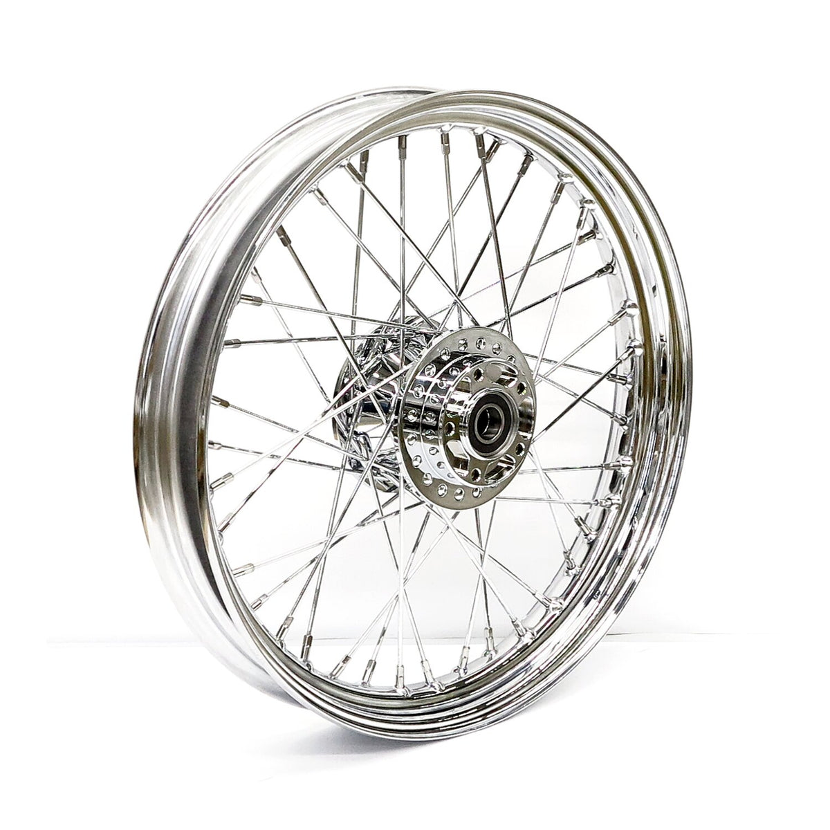 MCS 2.50 x 19 front wheel 40 spokes chrome