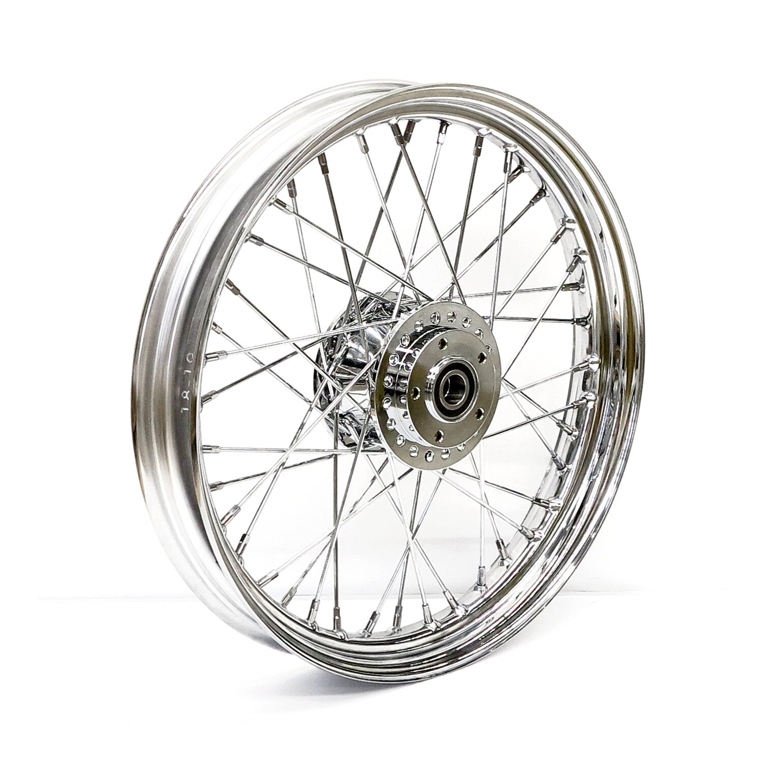 MCS 2.50 x 19 front wheel 40 spokes chrome