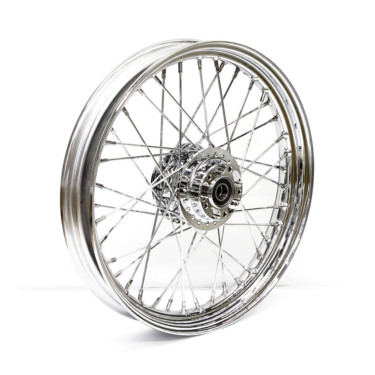 MCS 2.50 x 19 front wheel 40 spokes chrome