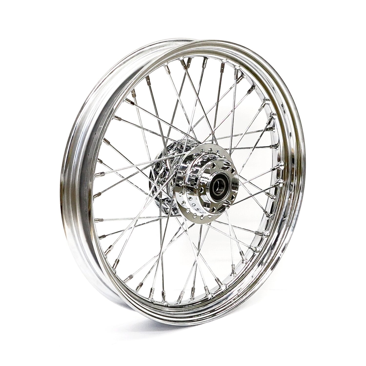MCS 2.50 x 19 front wheel 40 spokes chrome