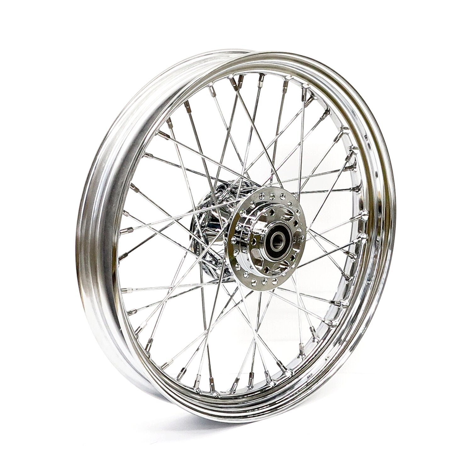 MCS 2.50 x 19 front wheel 40 spokes chrome