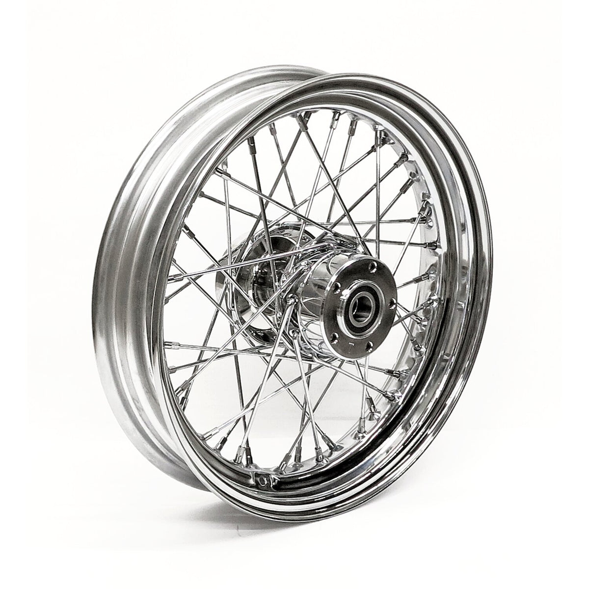 MCS 3.00 x 16 front wheel 40 spoke chrome