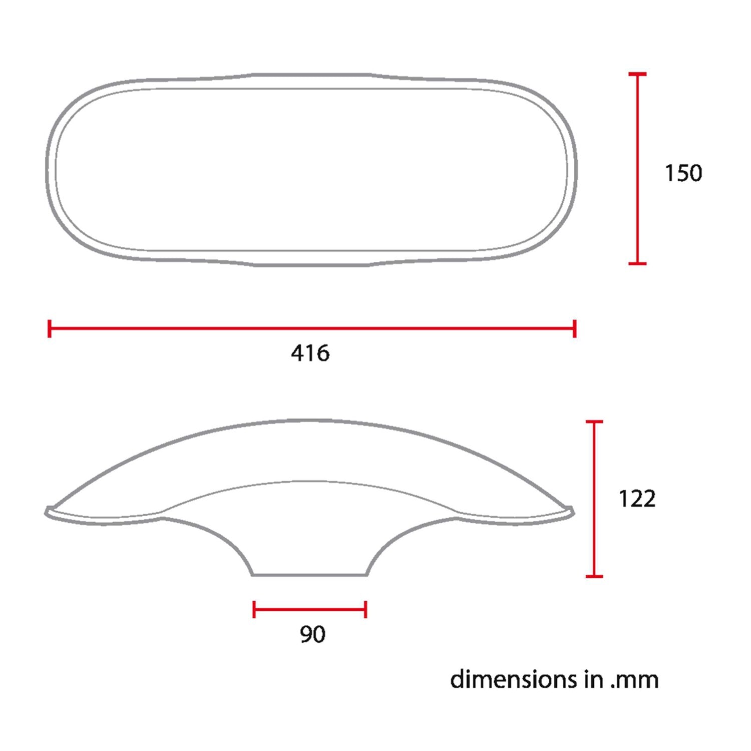 C-Racer universal 17/18" front fender No4 L