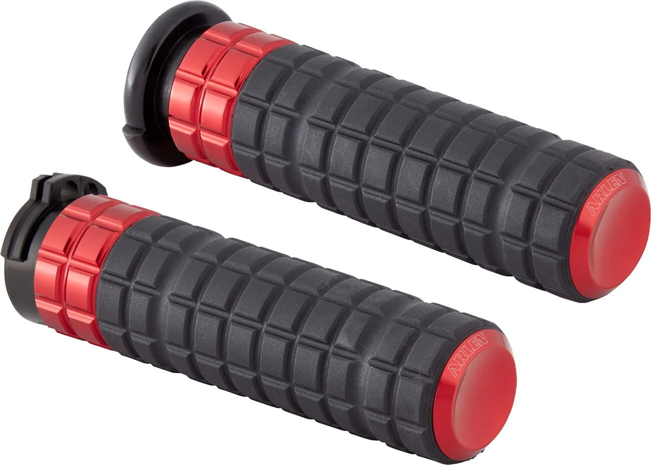 Arlen Ness Speedliner Grips - Black/red