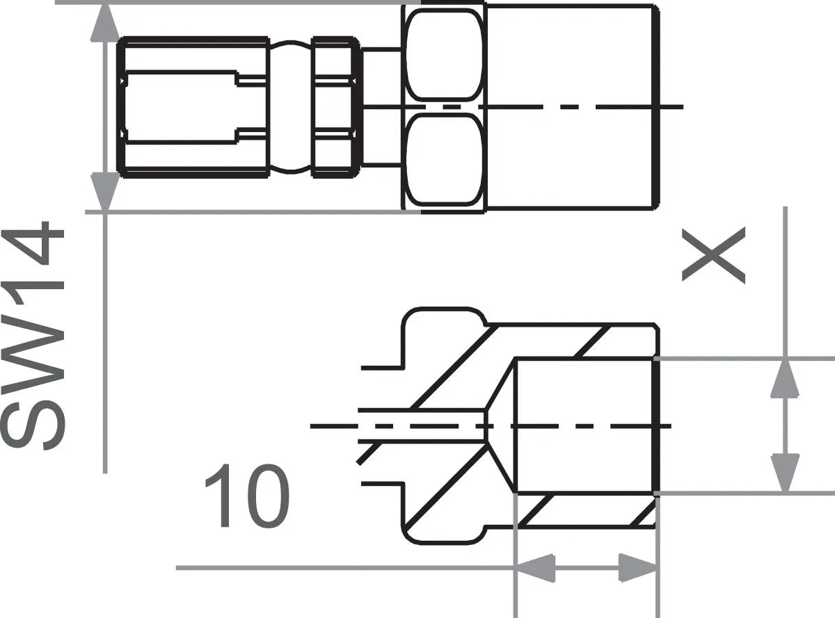 Trw Varioflex Fitting For M10 X 1.25 Hose Connection