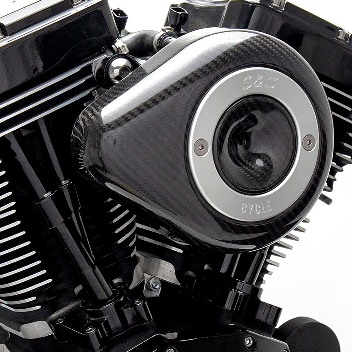 S&S Stealth carbon teardrop air cleaner kit