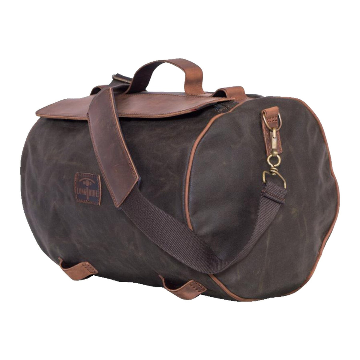 LongRide roll bag waxed cotton narrow - Khaki wax