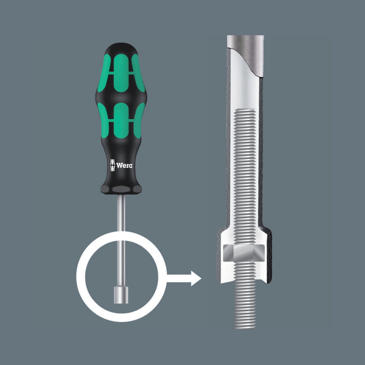 Wera nutdriver for Hex bolts and nuts Series 300