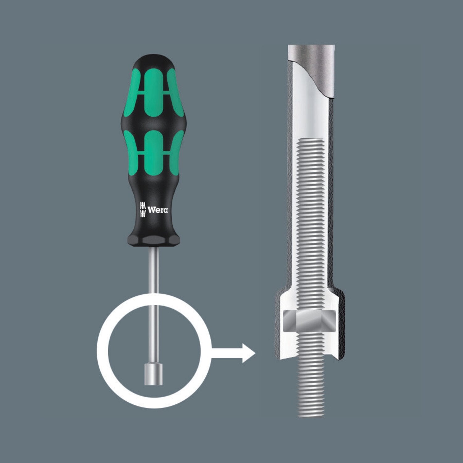 Wera nutdriver for Hex bolts and nuts Series 300