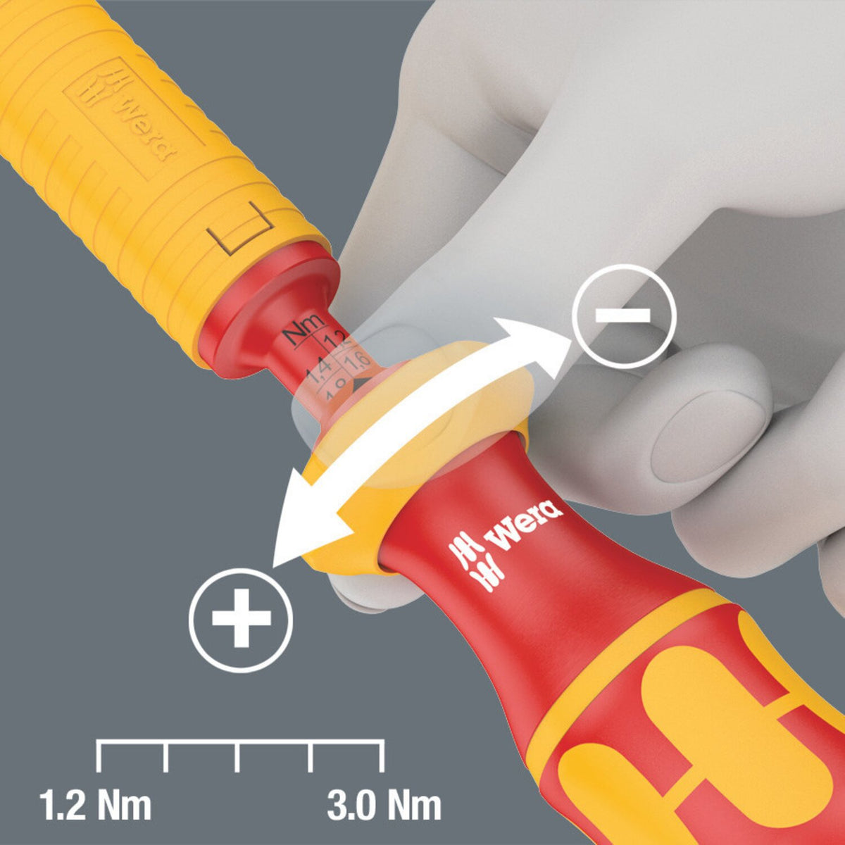 Wera adjustable torque handle VDE Kraftform